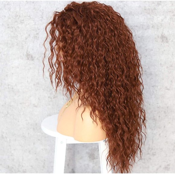 Light Brown Deep Beach Wave Lace Front Wig 24\